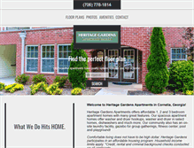 Tablet Screenshot of heritage-gardens-apartments.com